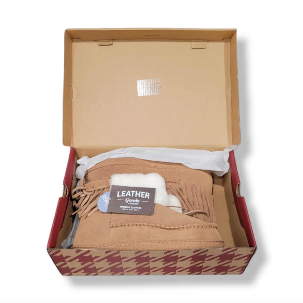 Muk Luks Leather Goods Camel Fringe Suede Boots, 8 & 9 - Picture 2 of 7